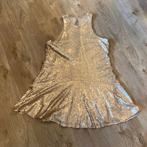 Soft gold sequin dress